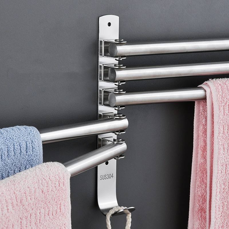 Modern Stainless Steel Bathroom Towel Holder Shelf