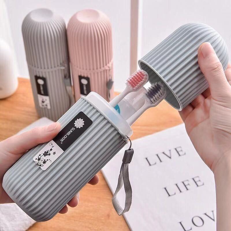 Portable Toothbrush Holder Travel Case Sustainable Plastic Dustproof Toothbrush Stand