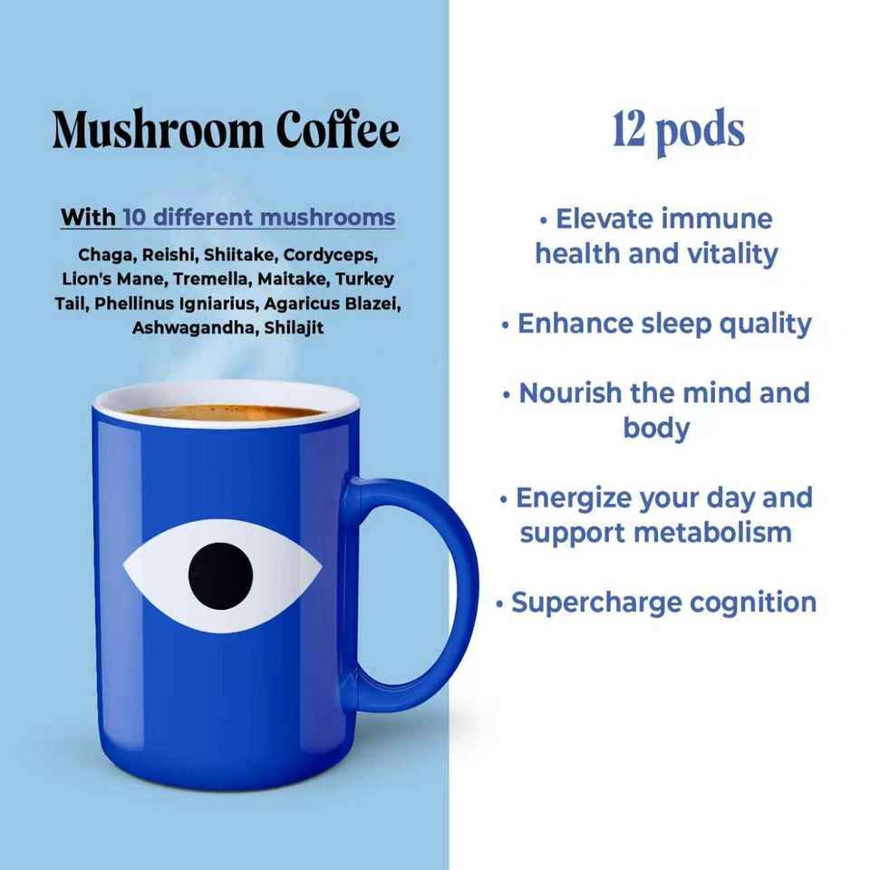BioFlex Mushroom Coffee Pods with Ashwagandha & Shilajit