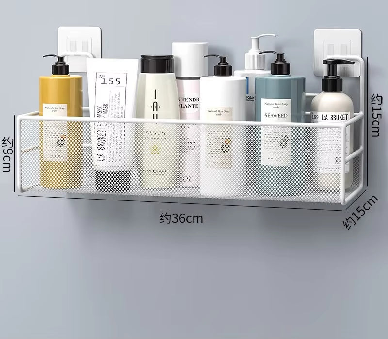 Best-Selling Self-Adhesive Wall Shelf for Bathroom Kitchen Living Room No Drilling Bathroom Shelves