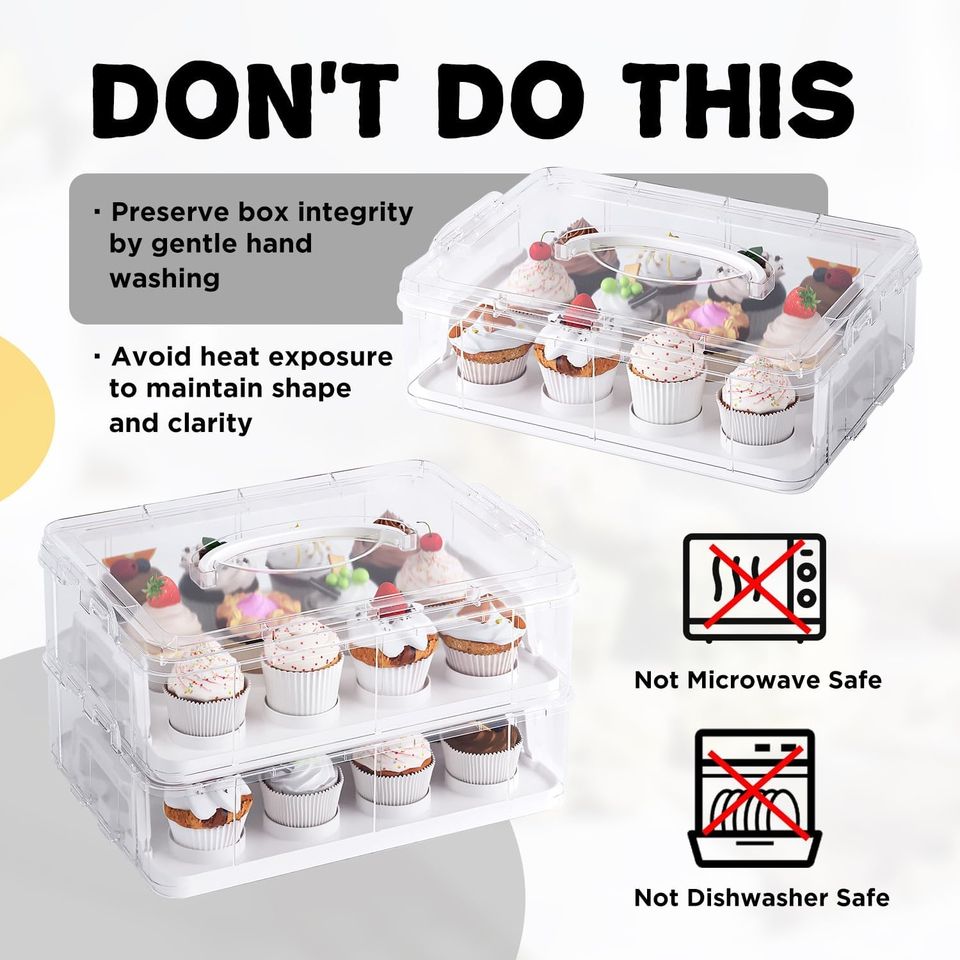 Stackable Multi-Tier Cake Stand with Lid and Handle