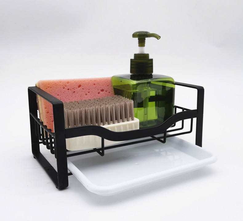 Stainless Steel 304 Sink Drain Rack Sink Storage Rack for Sponge Countertop Drying Basket