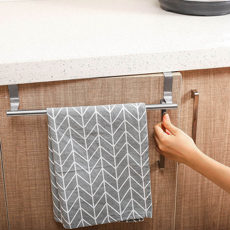 Kitchen Paper Towel Holder Stainless Steel Towel Rack Bathroom Shelf