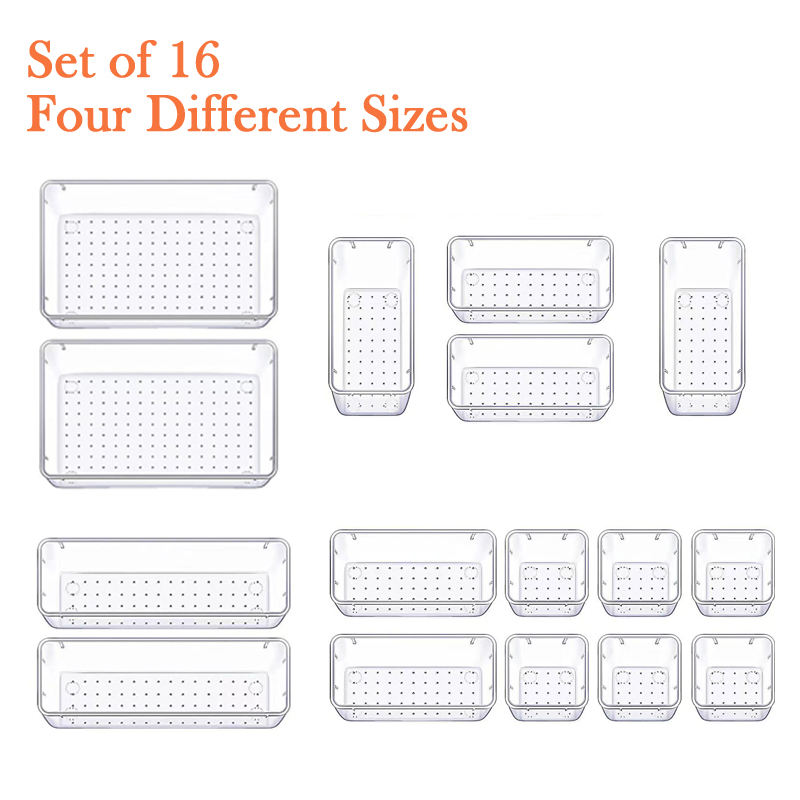 Drawer Organizer Set for Kitchen, Bathroom, Office, and Jewelry Drawers