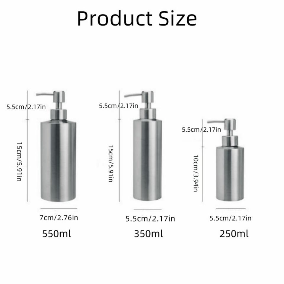 Stainless Steel Foam Liquid Soap Dispenser for Home and Hotel
