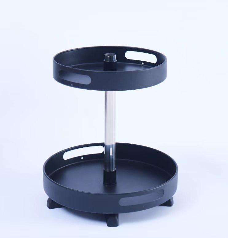 Metal Rotating Spice Rack Kitchen Organizer for Countertop Refrigerator Cabinet Plate Turntable