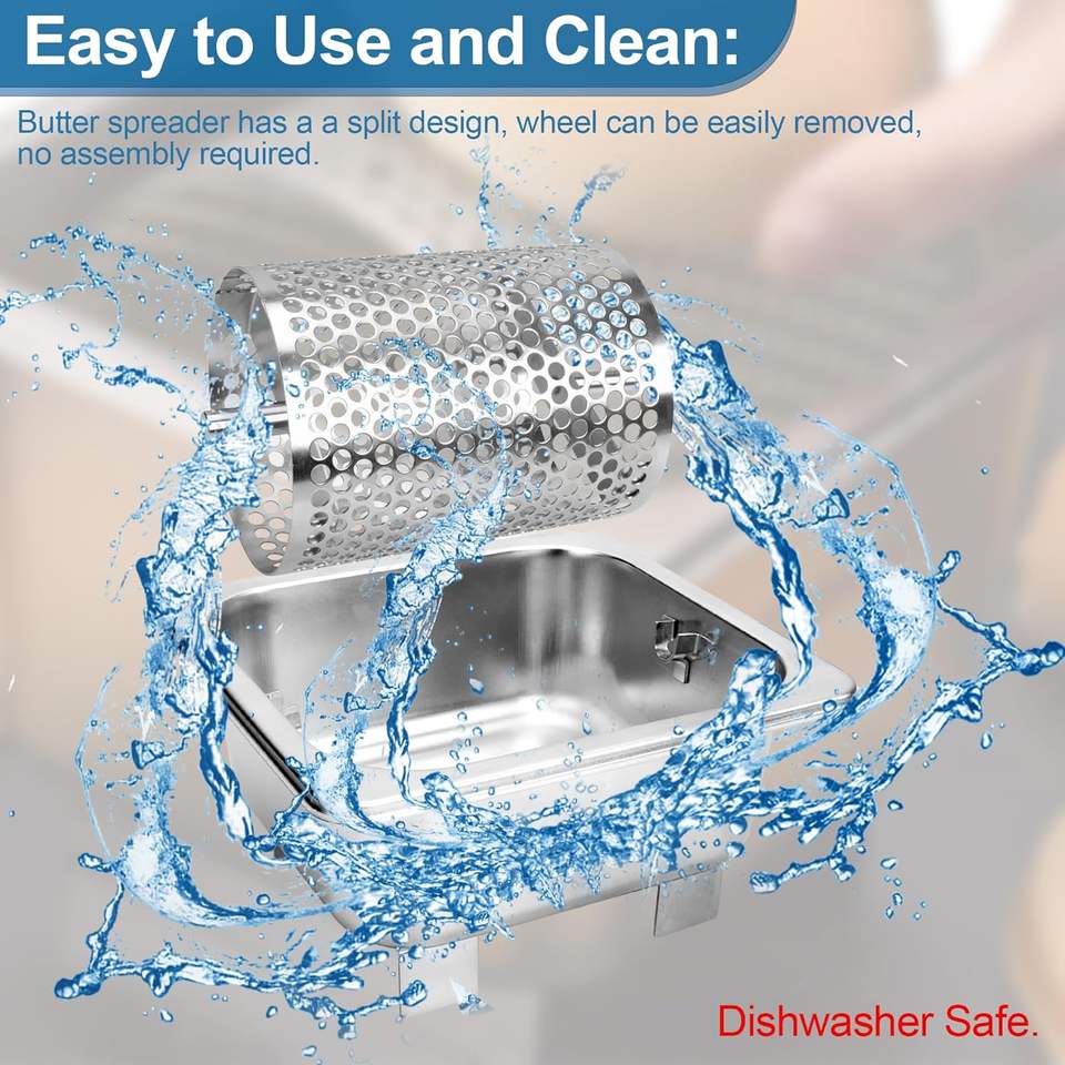 1L Stainless Steel Butter Roller Bread Butter Dispenser Kitchen Cheese Tool