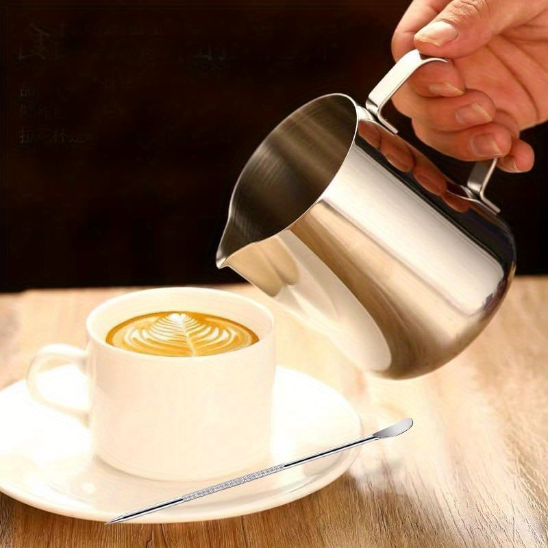 Modern Eco-Friendly Stainless Steel Milk Frother & Pitcher for Latte Art Coffee/Cappuccino Baristas & Cafes
