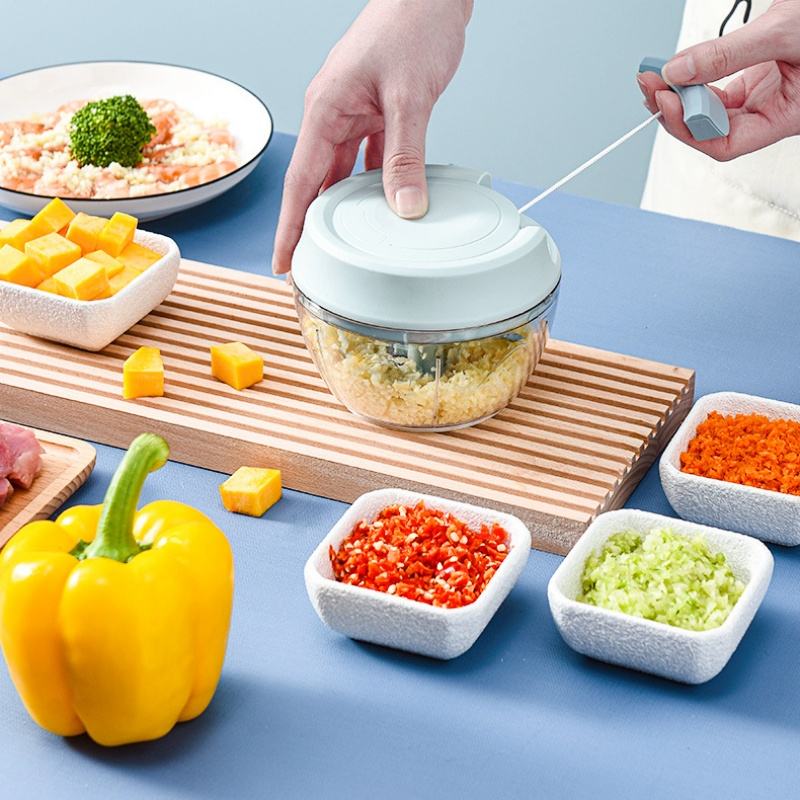 Creative Plastic Mini Food Chopper - Quality Manual Vegetable Garlic Ginger Press Tool
