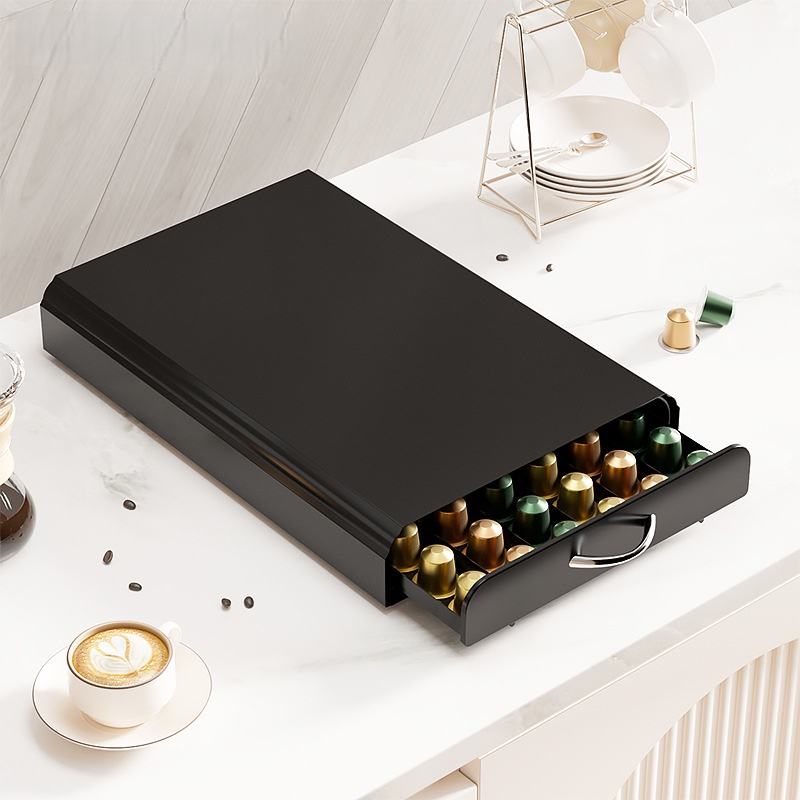 Metal Nespresso Coffee Capsule Drawer Box Organizer