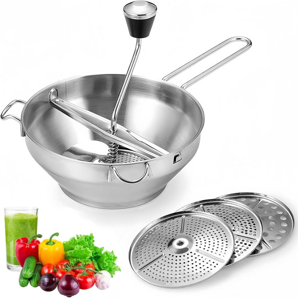 Durable Stainless Steel Rotating Milling Discs for Fruit and Vegetable Puree Pressing and Grinding Tools