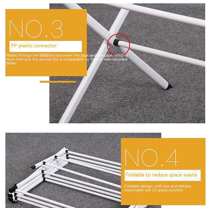 Foldable Laundry Stand Clothes Hanger Organizer