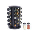 Rotating Kitchen Spice Glass Rack with Freestanding Spice Organizer Shelf