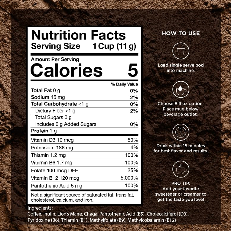 BioFlex Arabica Mushroom Instant Coffee Capsules for Antioxidants