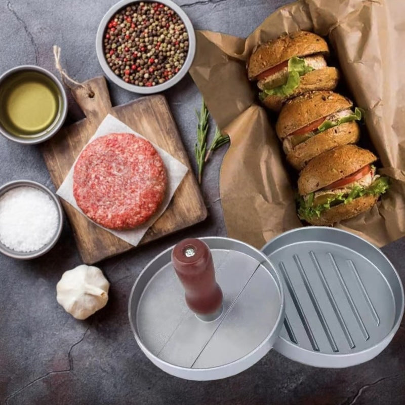 High-Quality Aluminum Alloy Burger Press Meat Tools for Home Kitchen Use