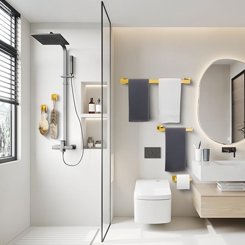 Classic Stainless Steel Bathroom Accessory Set