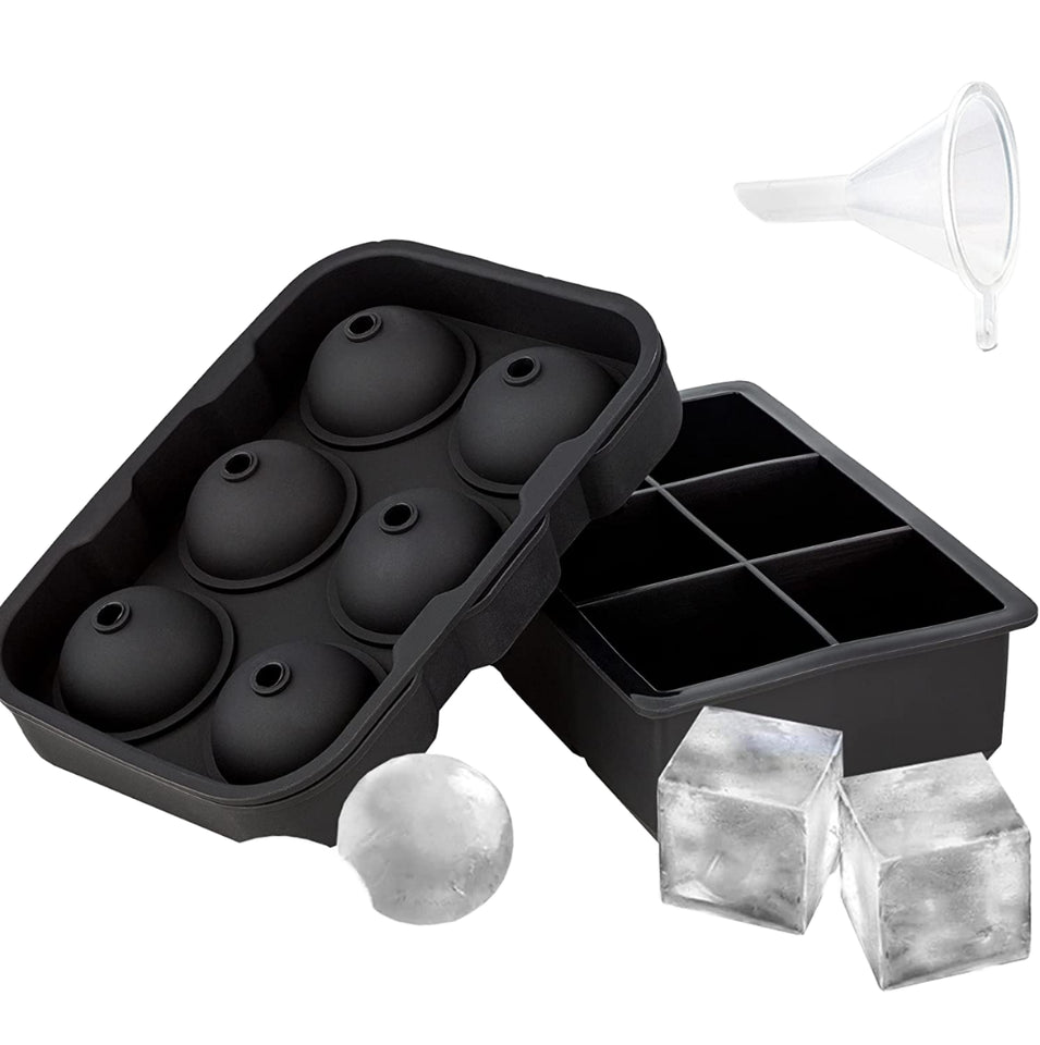 6-Cavity Round Shape Silicone Ice Cream Maker with Lid