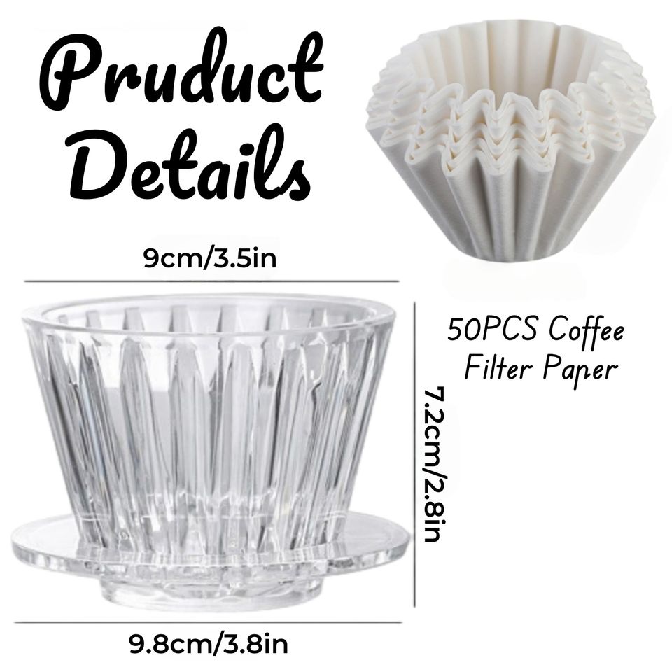 Portable Travel and Camping Coffee Dripper Hand-brew Coffee Machine with Reusable Filter Cup Accessory Set in Food-Grade Quality