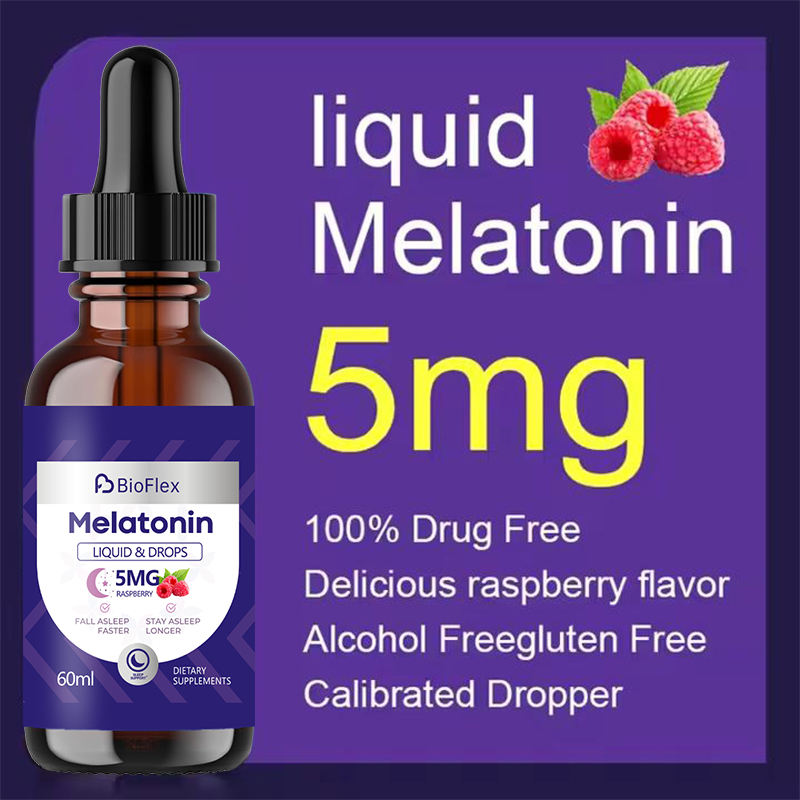 OEM Private Label 60ml Vegan Melatonin Liquid Drops for Adult Sleep Support
