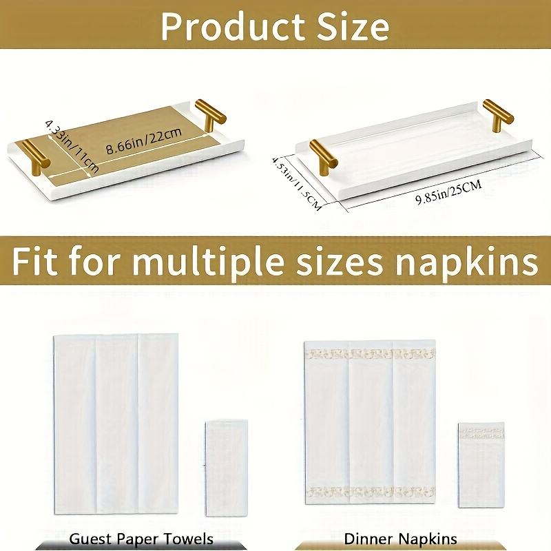 Guest Towel Holder Tray Disposable Hand Towel Holder for Dining Table Kitchen Paper Holder Napkin Holder for Guests