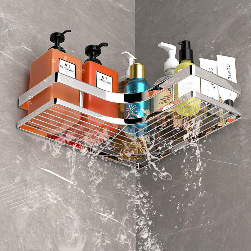 Stainless Steel Bathroom Shelf Corner Organizer Wall-mounted Shower Caddy Sale