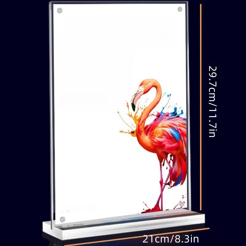Double-Sided Transparent Acrylic Table Card Display