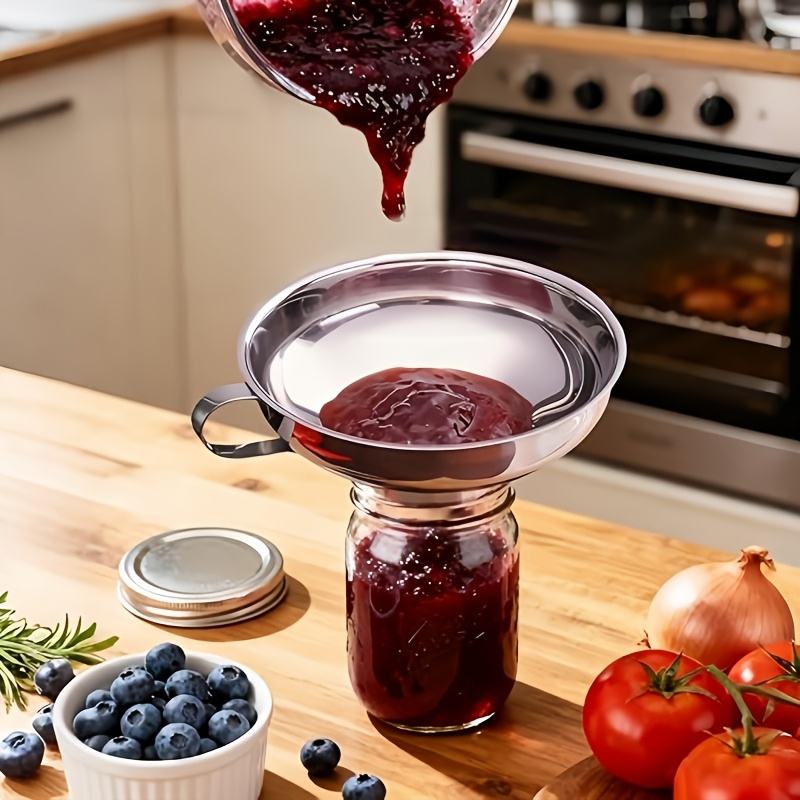 Stainless Steel Canning Funnel Set - Wide Mouth Funnels for Mason Jars