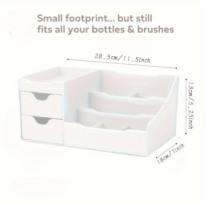 Large Black Cologne Organizer for Men Rectangular Plastic Vanity Organizers Perfume Holder