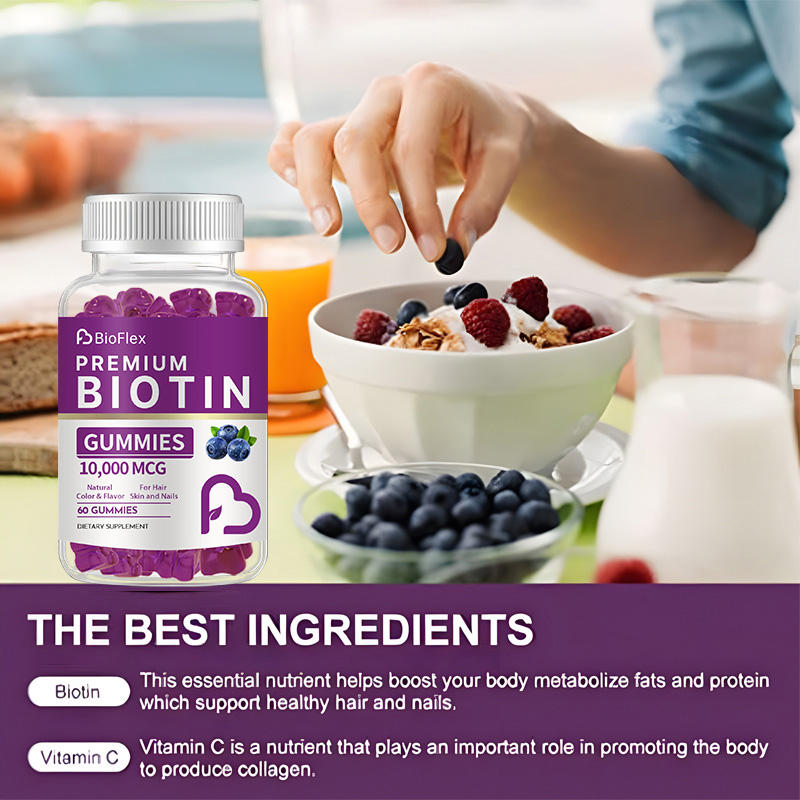 Biotin Collagen Keratin Gummy Bears Hair Growth Accelerator Vitamins
