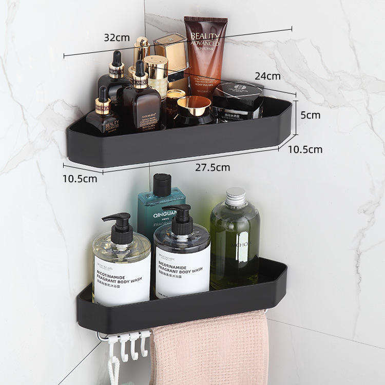 High-Quality Wall-Mounted Corner Shower Shelf Hanging Bathroom Rack Storage Organizer Shampoo Holder