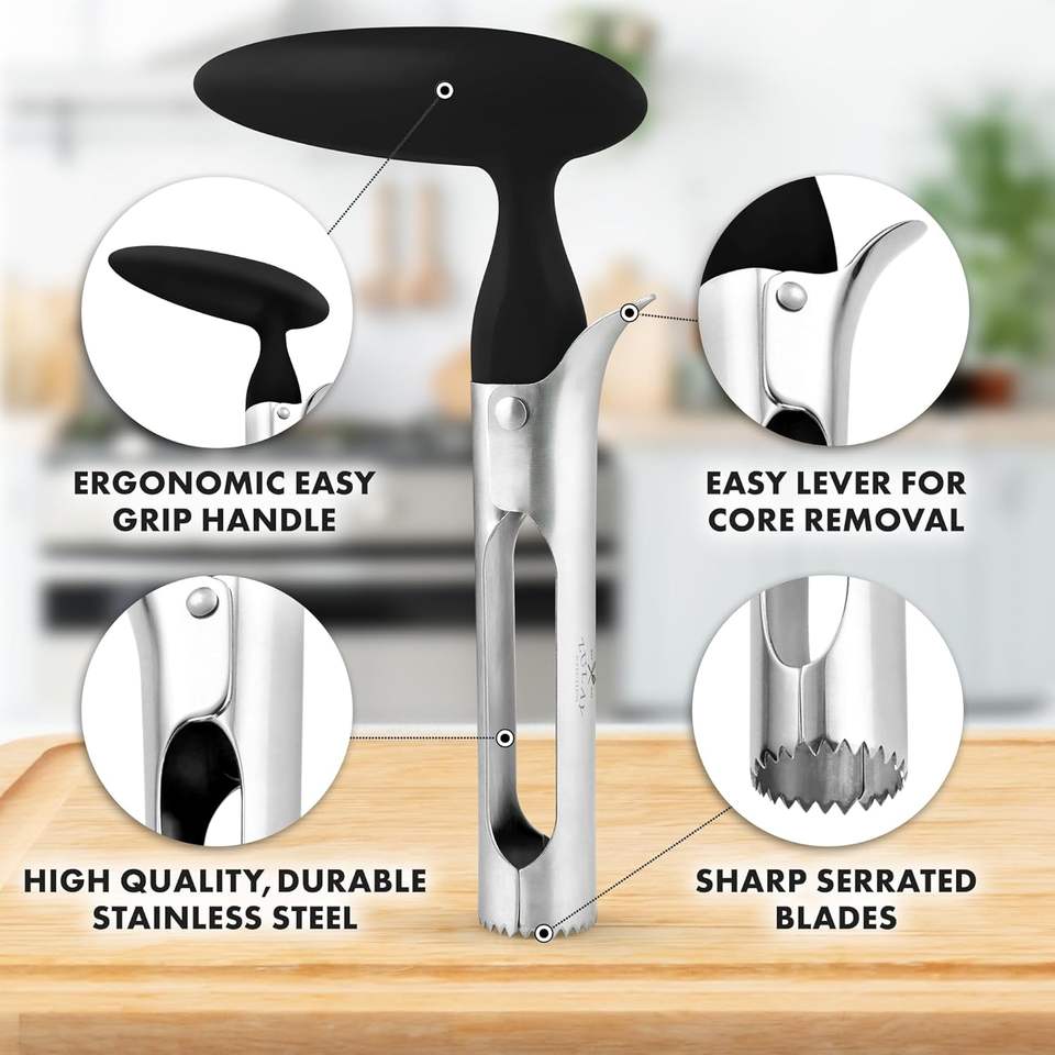 Stainless Steel Kitchen Tool for Fruit and Vegetable Core Removal