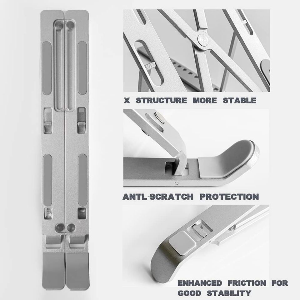 Adjustable Aluminum Laptop Stand for Macbook HP Lenovo Dell