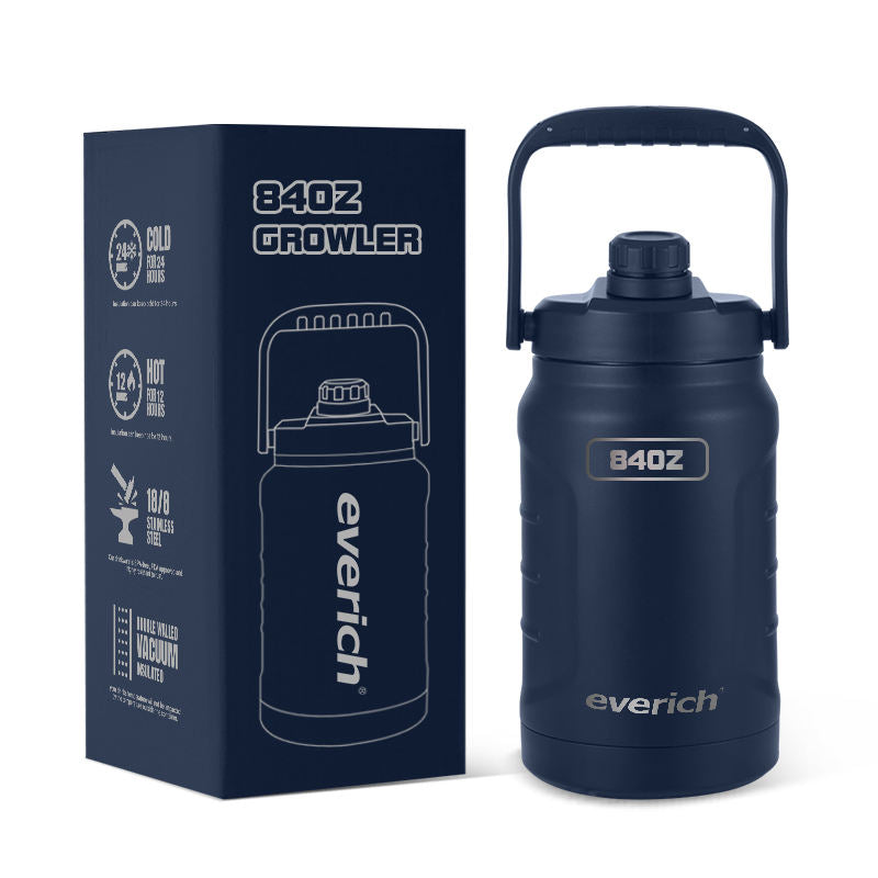 Insulated Stainless Steel Growler Jug with Large Capacity for Outdoor Drinks