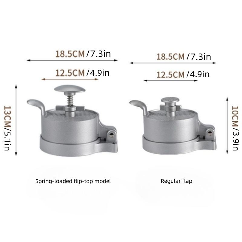 Adjustable Metal Burger Press - Small Home Burger Patty Press, Beef Cheese Vegetable Pie Maker Molds
