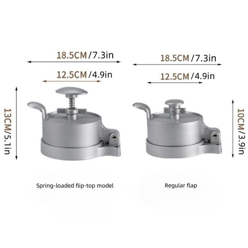 Adjustable Metal Burger Press - Small Home Burger Patty Press, Beef Cheese Vegetable Pie Maker Molds