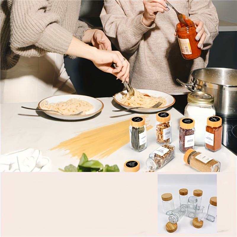 Bestselling 4oz Glass Spice Jars with Bamboo Lid Spice Container Set Spice Storage Box for the Kitchen