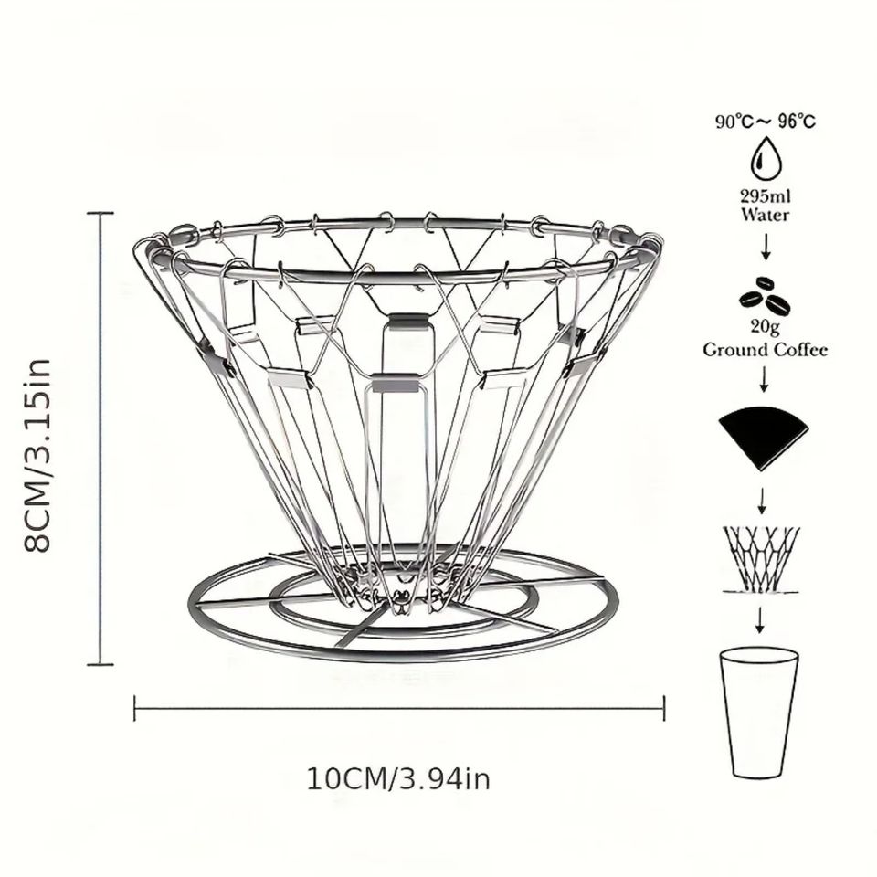 Portable Stainless Steel Coffee Drip Holder