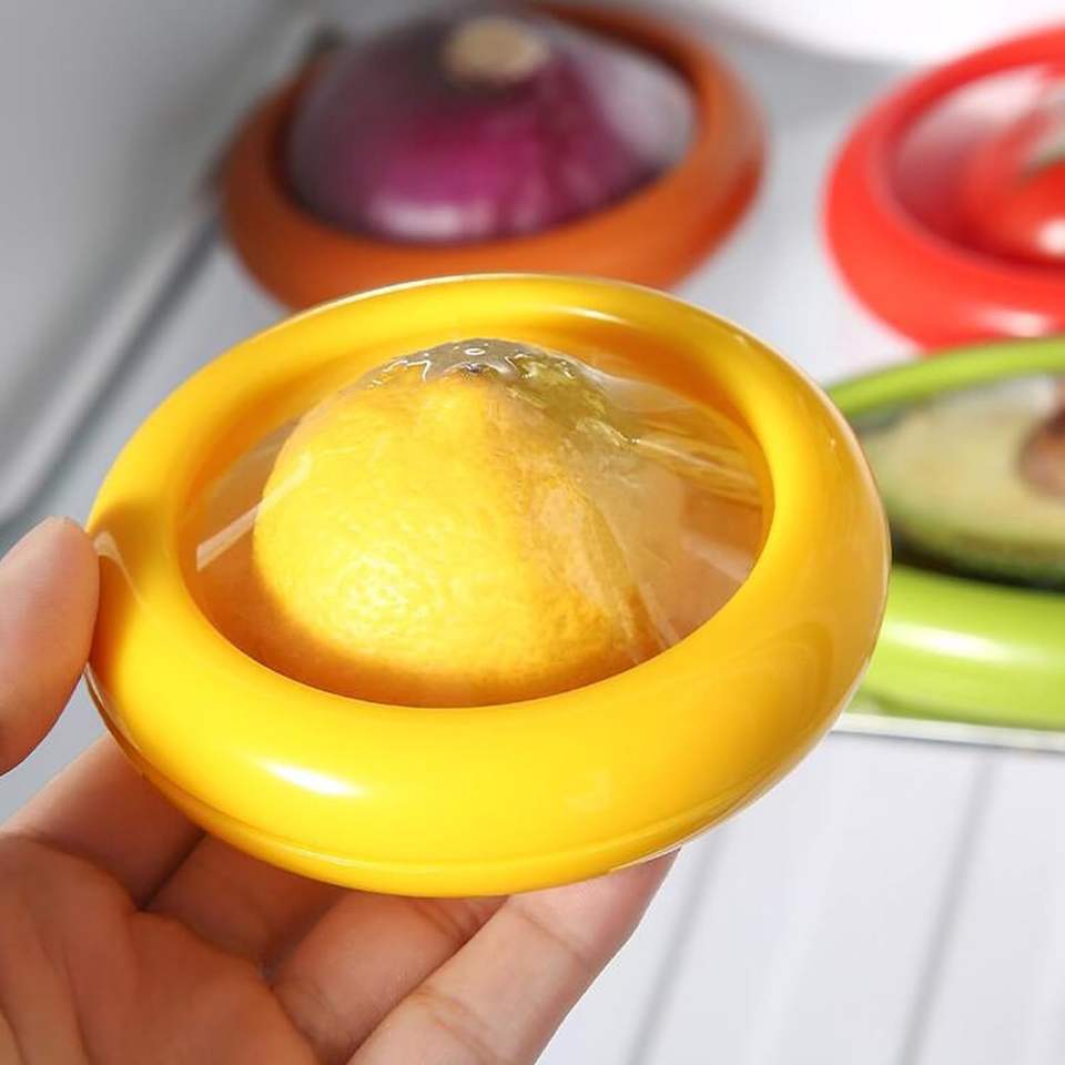 Mini Silicone Food Storage Container - Reusable Fruit Vegetable Holder for Fresh Kitchen Storage
