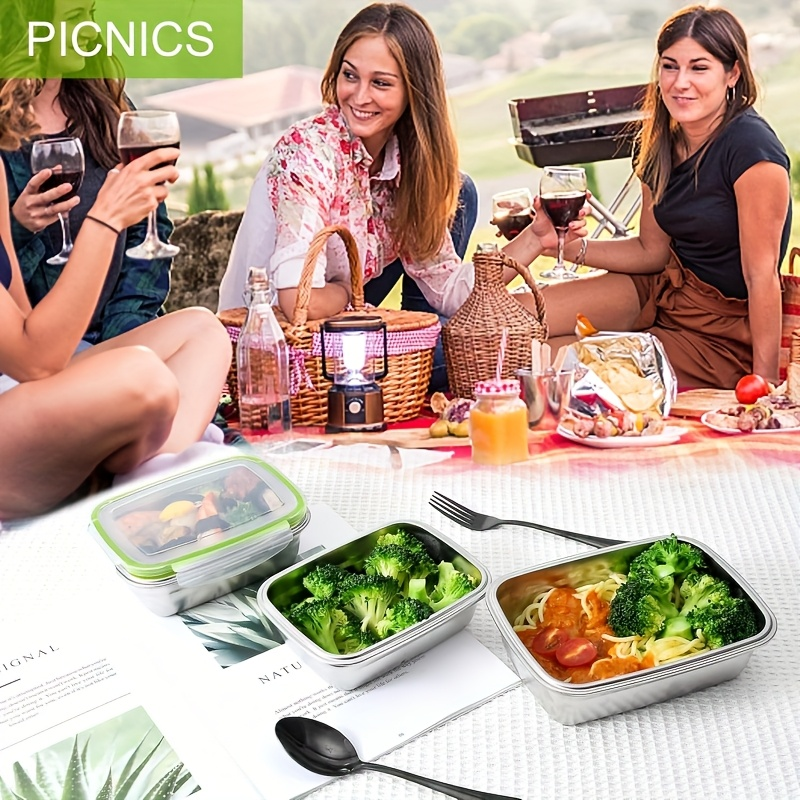 Stainless Steel Food Storage Container with Lid for Kitchen/Breakfast/Travel