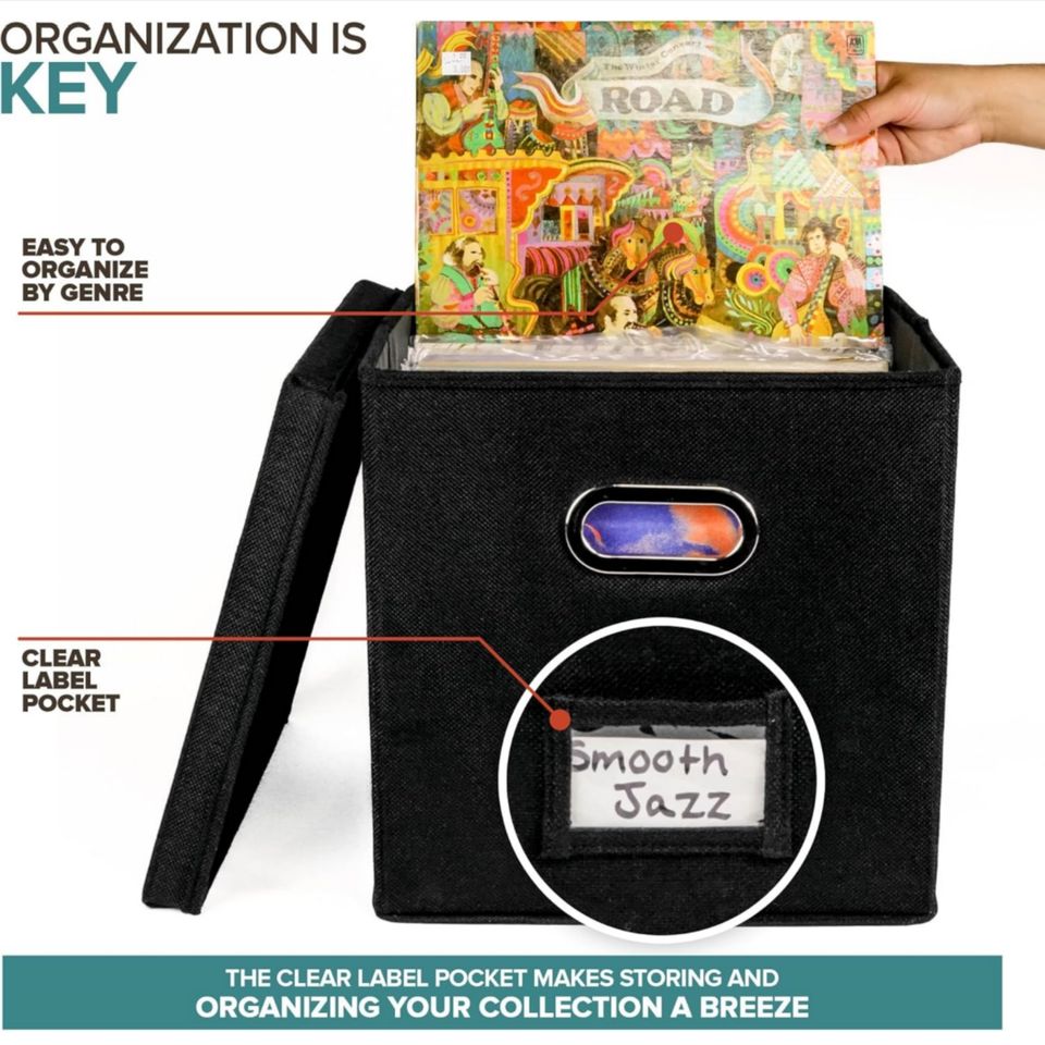 Durable Multi-Purpose Storage Boxes for Vinyl Records