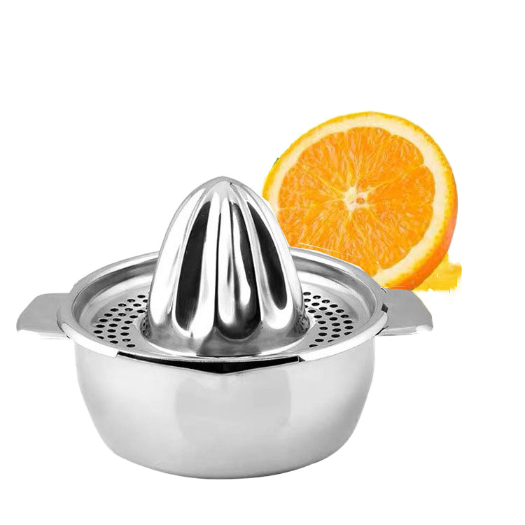 Manual Stainless Steel Lemon Juice Press with Filter and 10oz Cups