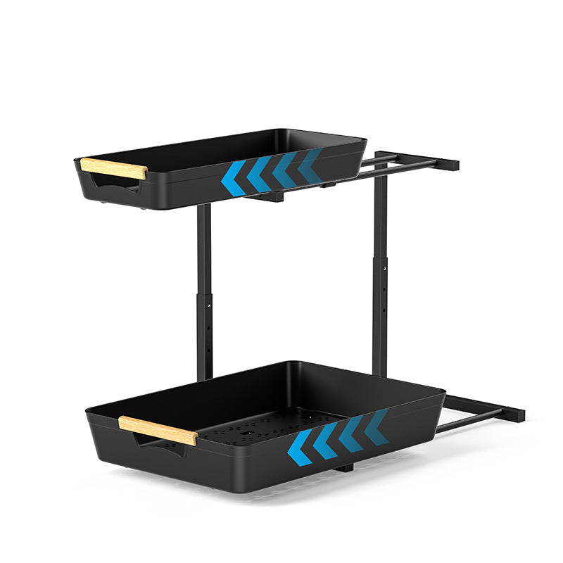 Expandable Sink Organizer Shelf for Home Kitchen Folding Sink Rack and Bathroom Cabinet Storage Organization