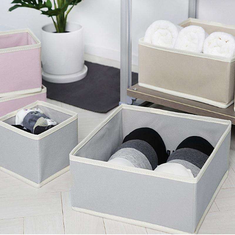 Bestselling Drawer Dividers Household Cabinet Underwear Organizer 6-Piece Storage Drawer Organizer Set Fabric Sock Organizer