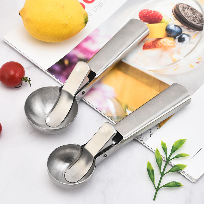 Stainless Steel Ice Cream Scoop with Trigger Release