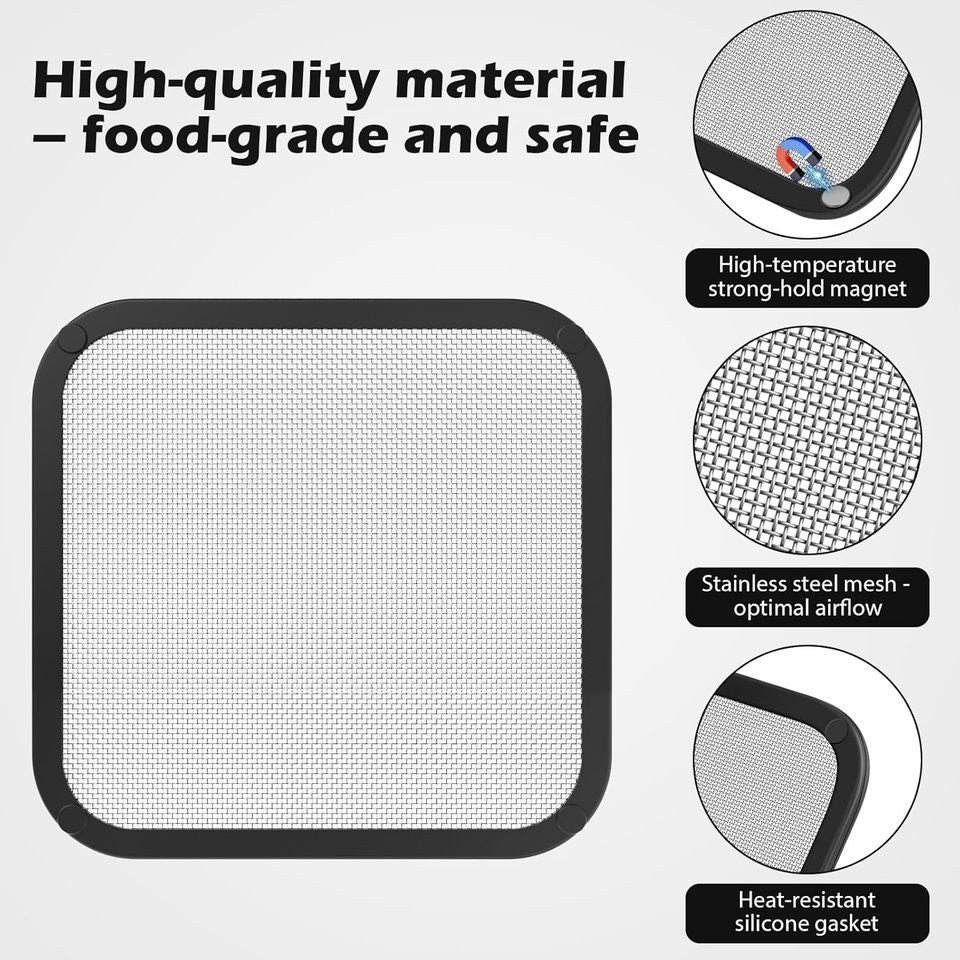 COSORI 6.2L Stainless Steel Air Fryer with Accessory Set, Splatter Screen Lid, and Rack Combo for Heating Cookware Parts