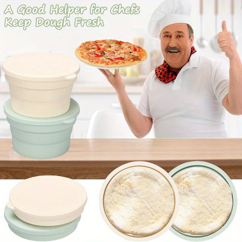 Collapsible Silicone Pizza Dough Container with Lid