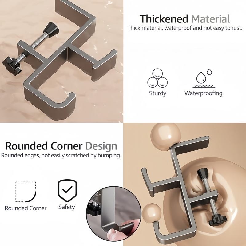 Adjustable Office Desktop Edge Hook Novelty Boxer Bag Hanging Hook for Students Backpack Headphones Punching Desk Edge Hook