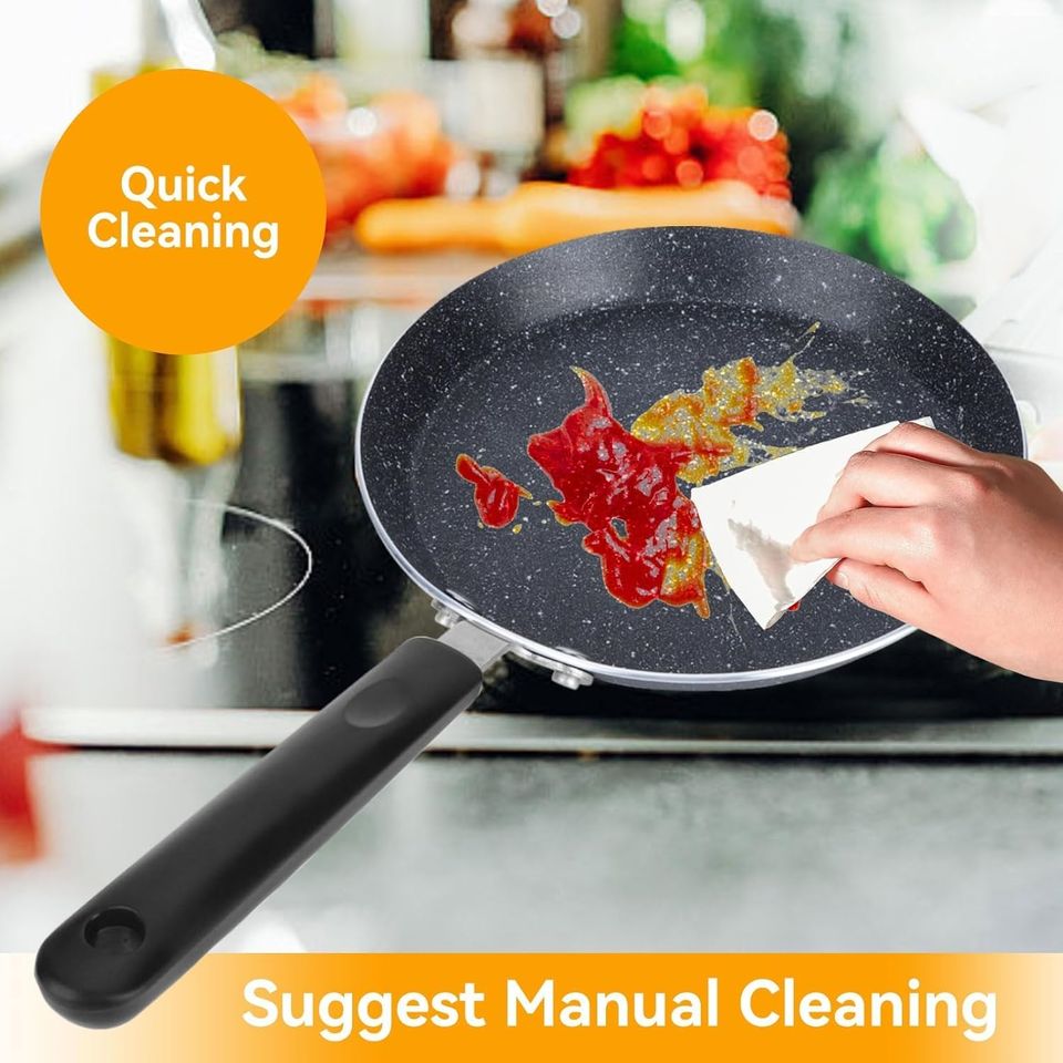 Granite Coating Fry Pan for Healthy Cooking, Induction Compatible