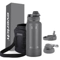 32oz 40oz Double-Walled Wide Mouth Stainless Steel Water Bottle with Straw Sports Bottle with Lid