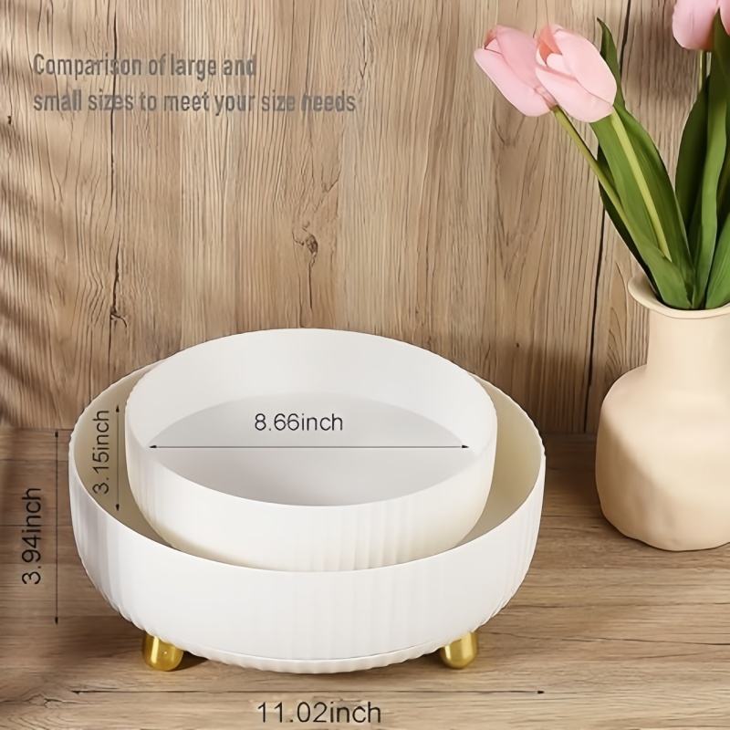 360° Rotating Cosmetic Perfume Organizer Tray for Skincare, Ideal for Vanities and Bathroom Countertops